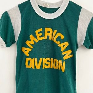 Vintage 70's kids baseball shirt